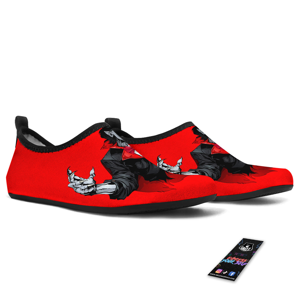Count Dracula Print Water Shoes-grizzshop