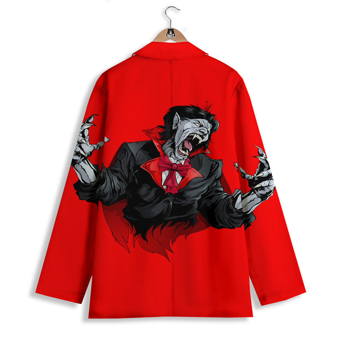 Count Dracula Print Women's Blazer-grizzshop