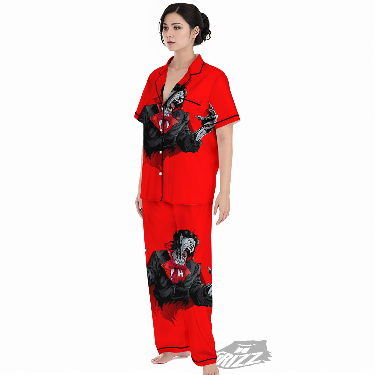 Count Dracula Print Women's Pajamas Set-grizzshop