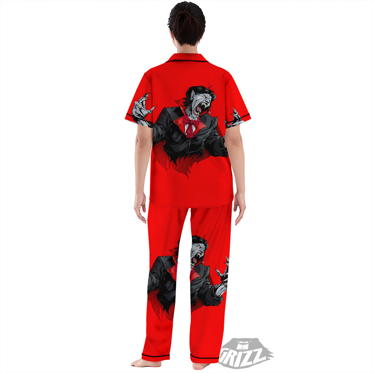 Count Dracula Print Women's Pajamas Set-grizzshop