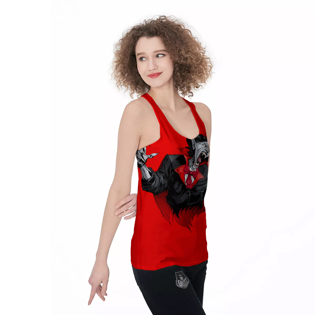 Count Dracula Print Women's Racerback Tank Top-grizzshop