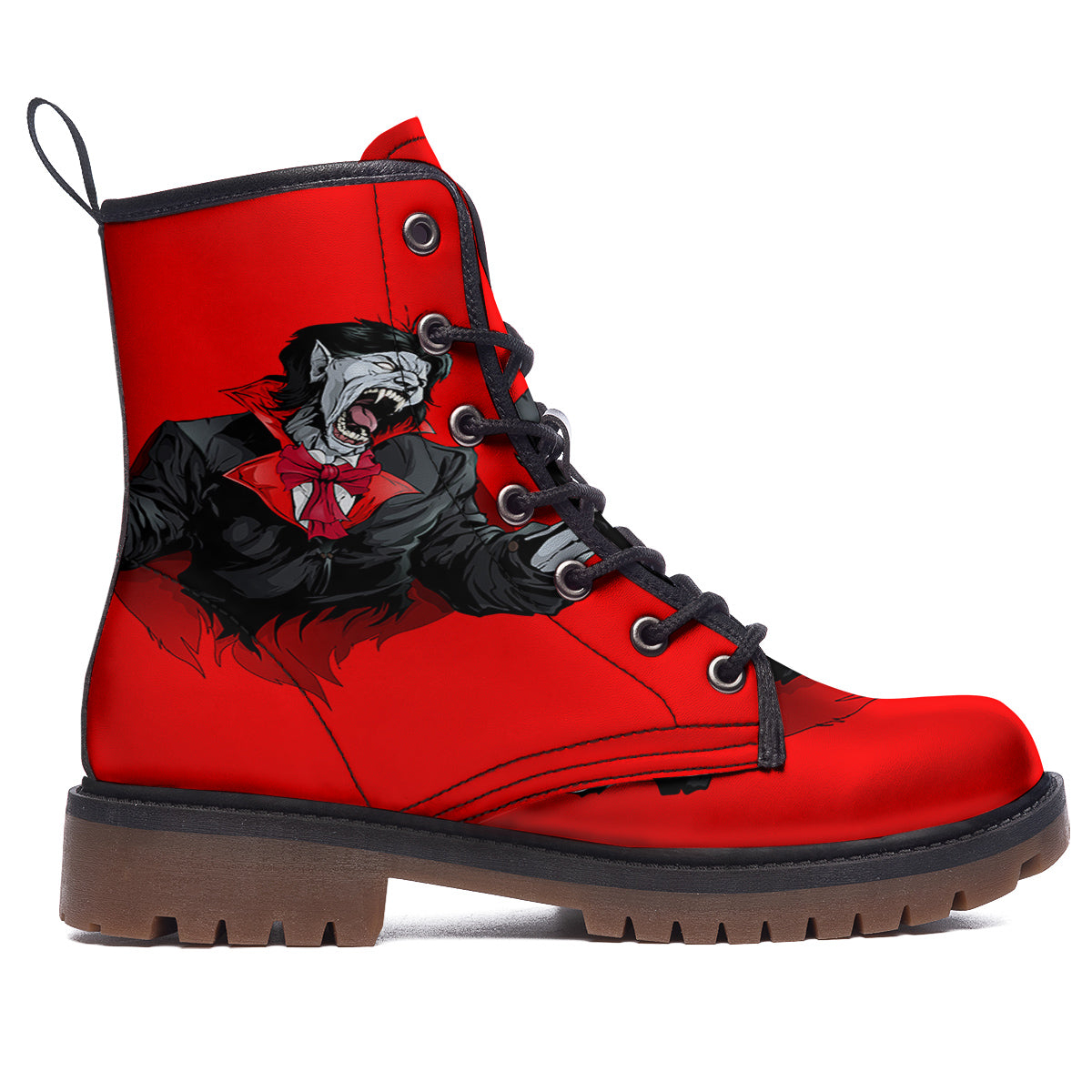 Count Dracula Print Work Boots-grizzshop