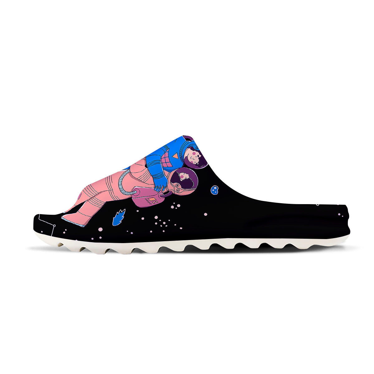 Couple Astronaut Travel In Space Print Sandals-grizzshop