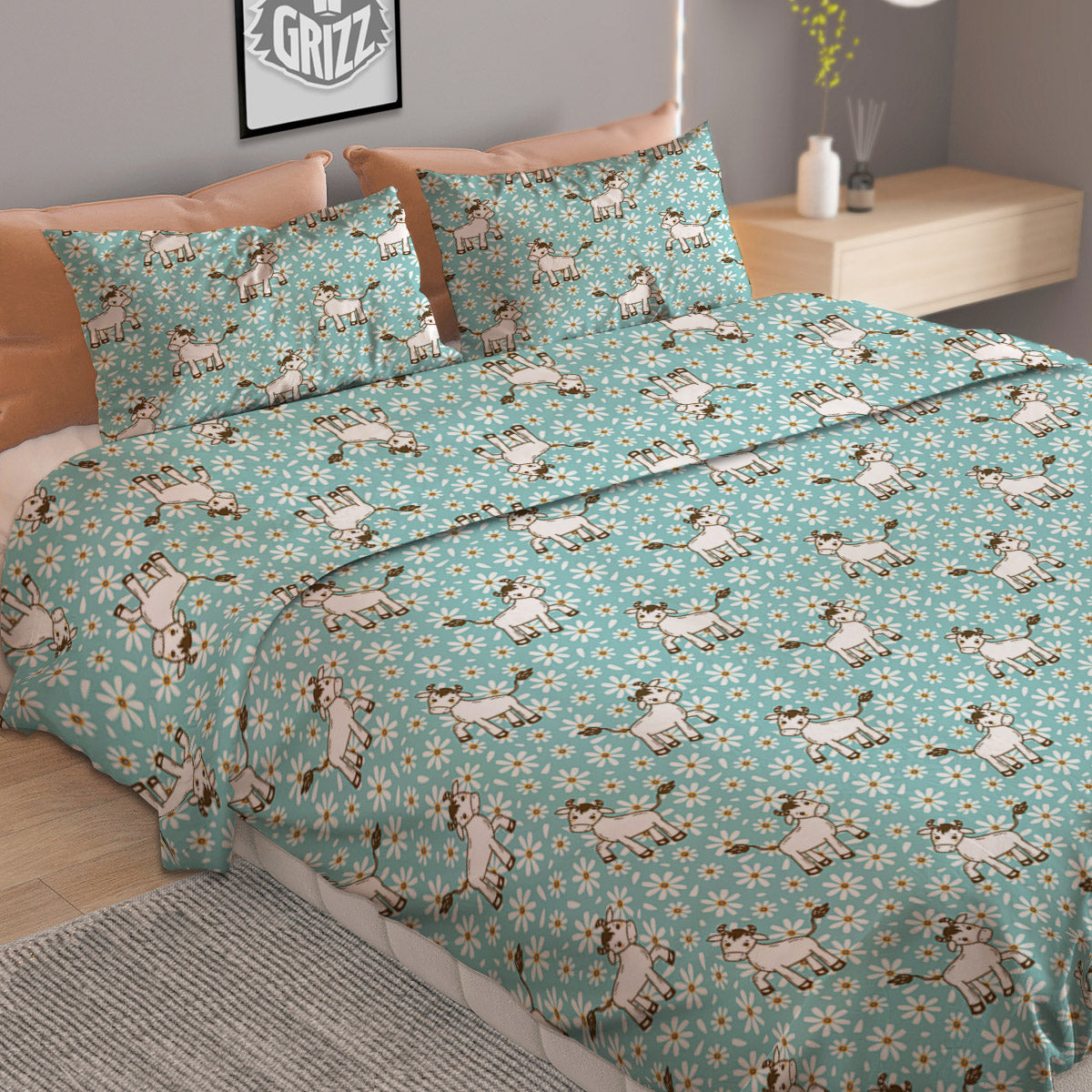 Dracula Pig Print Pattern Duvet Cover Bedding Set