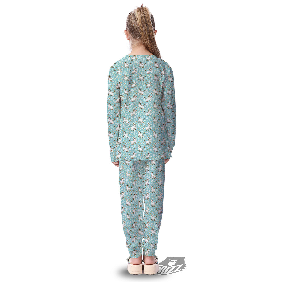 Cow And Cartoon Daisy Print Pattern Kid's Pajamas-grizzshop