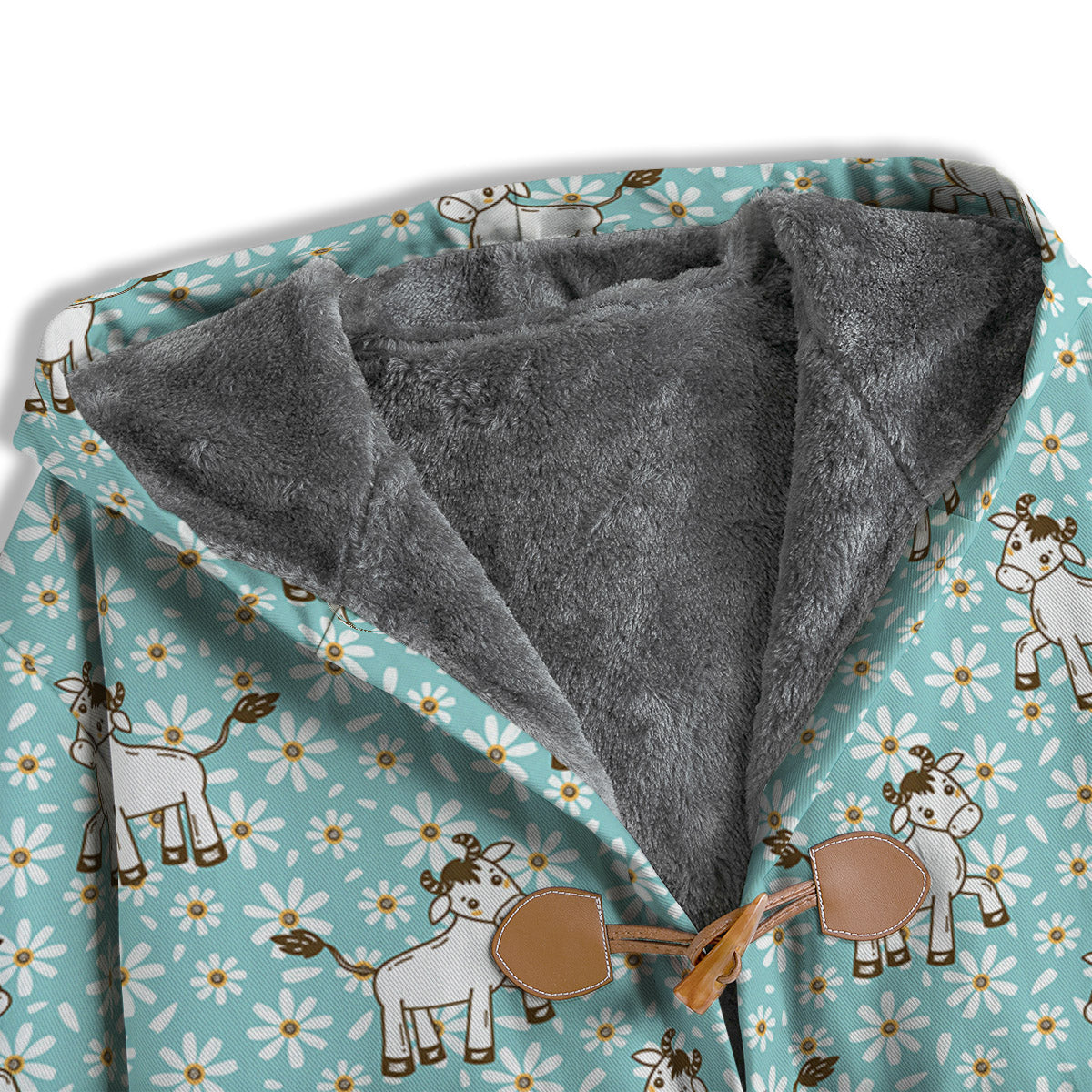 Cow And Cartoon Daisy Print Pattern Men's Windbreaker Jacket-grizzshop
