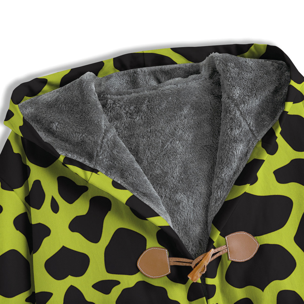 Cow Black And Lime Green Print Pattern Men's Windbreaker Jacket-grizzshop