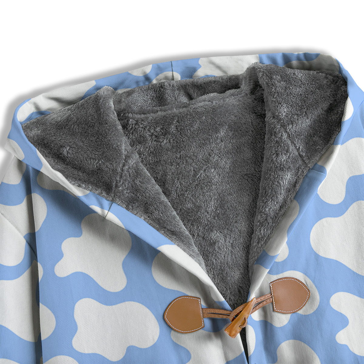 Cow Blue And White Print Pattern Men's Windbreaker Jacket-grizzshop