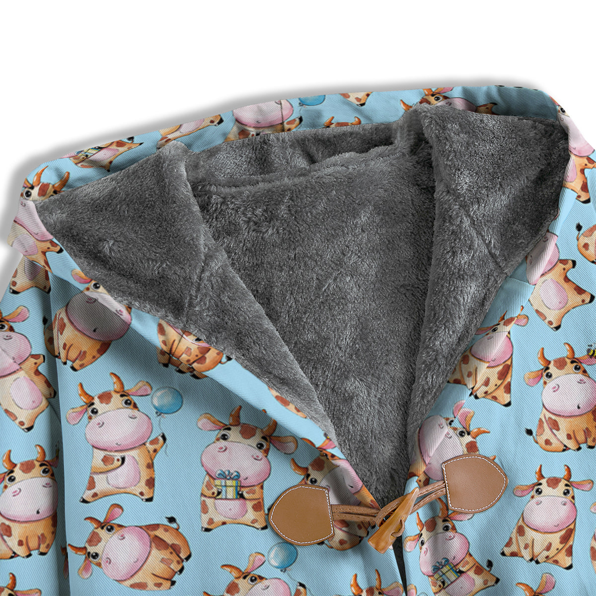 Cow Cartoon Watercolor Print Pattern Men's Windbreaker Jacket-grizzshop