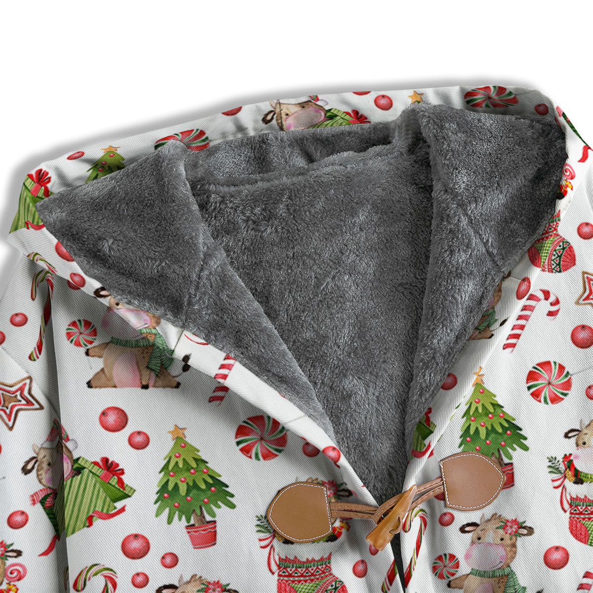 Cow Christmas Print Pattern Men's Windbreaker Jacket-grizzshop