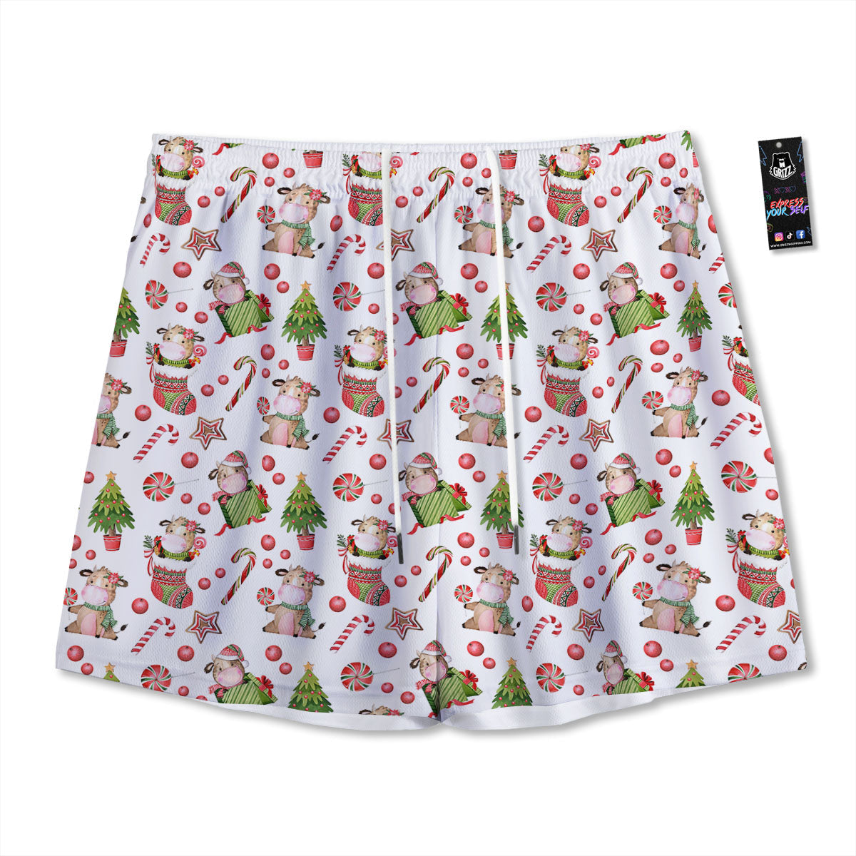 Dragon Tattoo Green Japanese Print Mesh Shorts