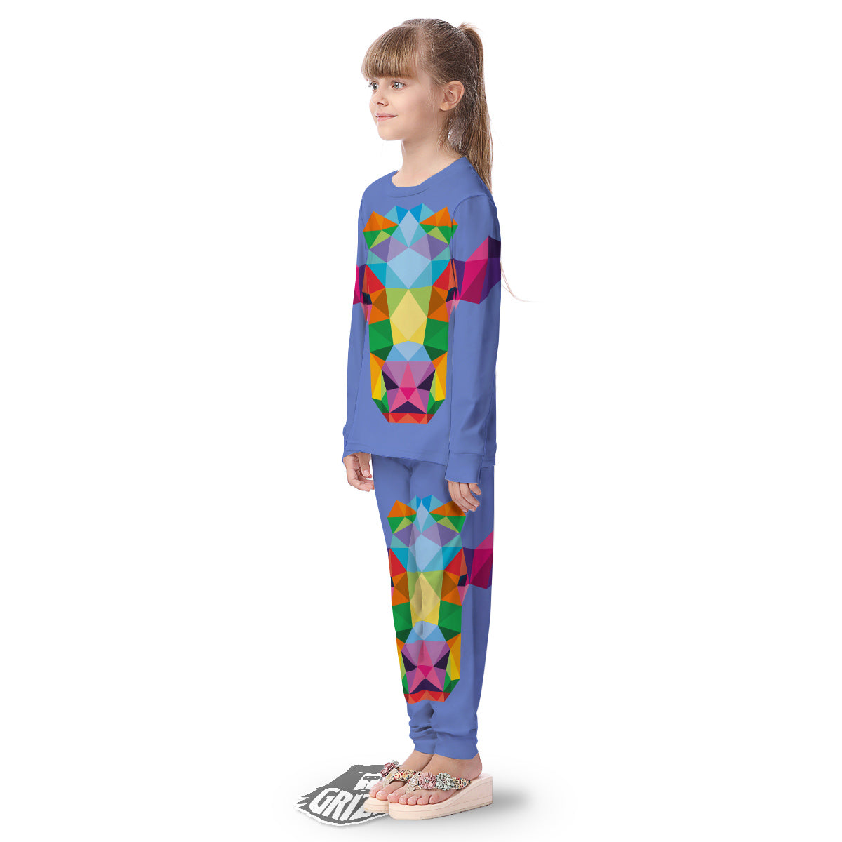 Cow Colorful Print Kid's Pajamas-grizzshop