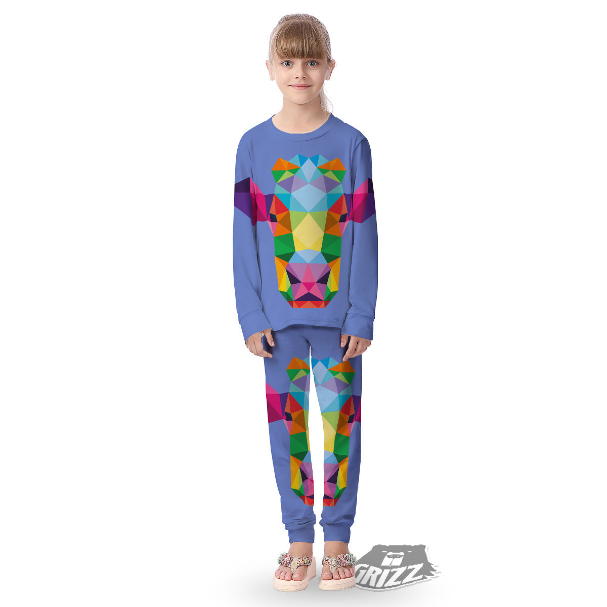 Cow Colorful Print Kid's Pajamas-grizzshop
