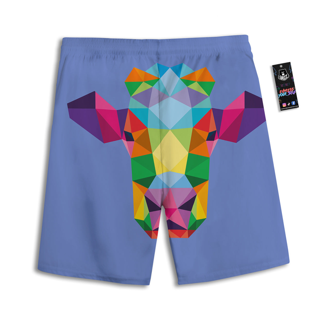 Cow Colorful Print Men's Athletic Shorts