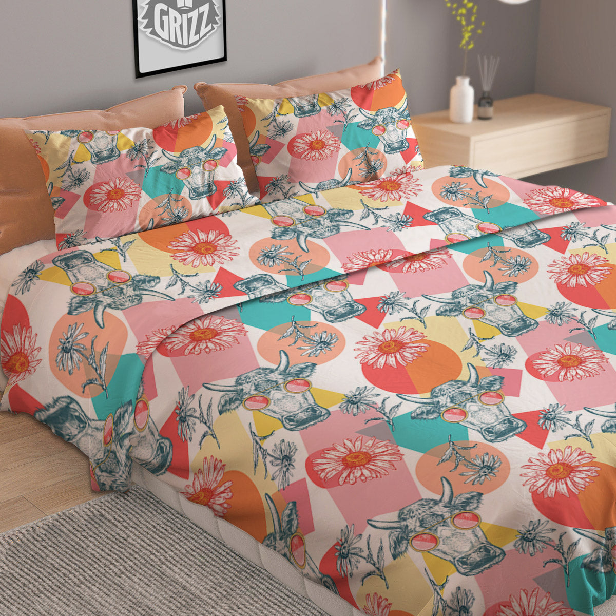 Dragonfly Green Print Pattern Duvet Cover Bedding Set