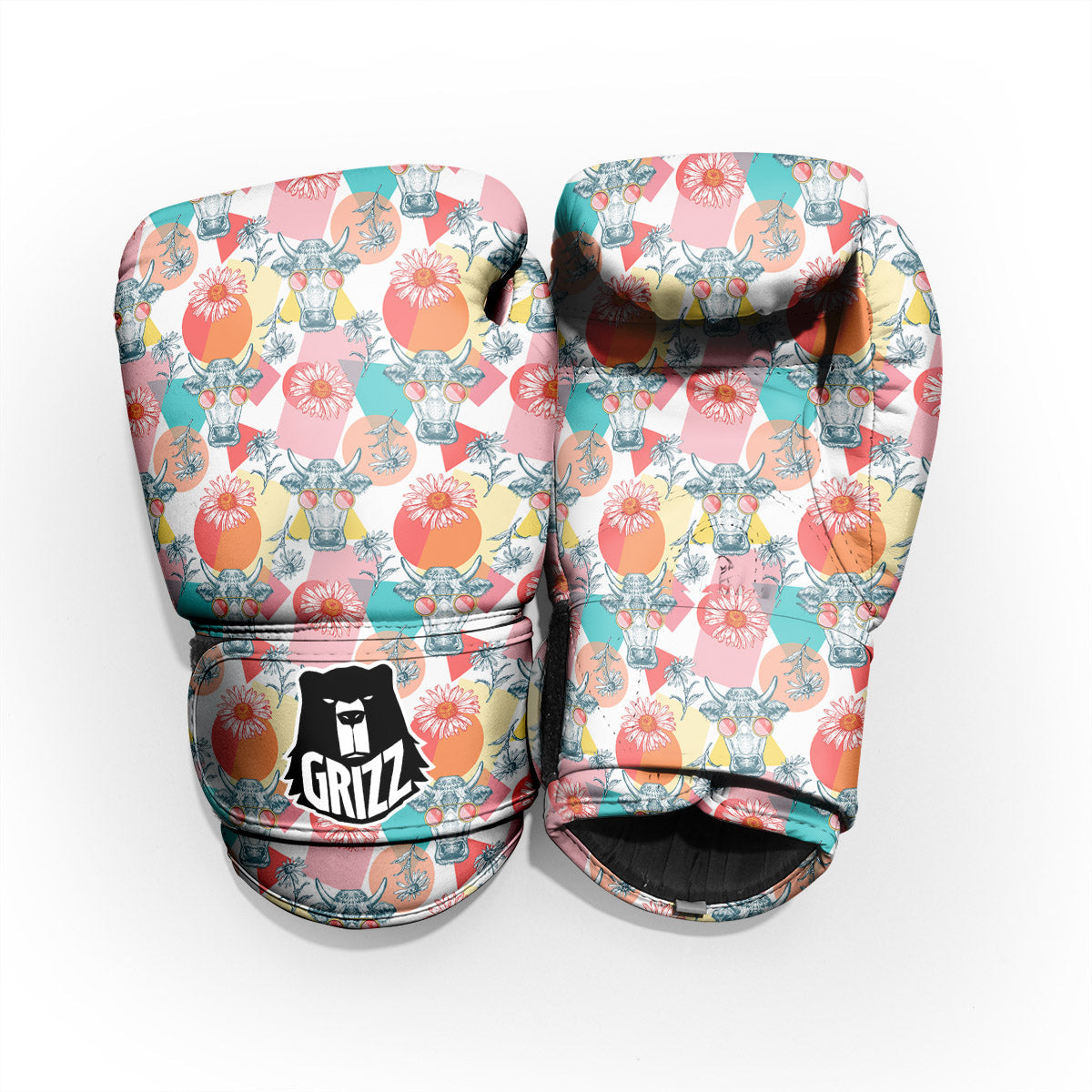 Cow Colorful Print Pattern Pro Boxing Glove