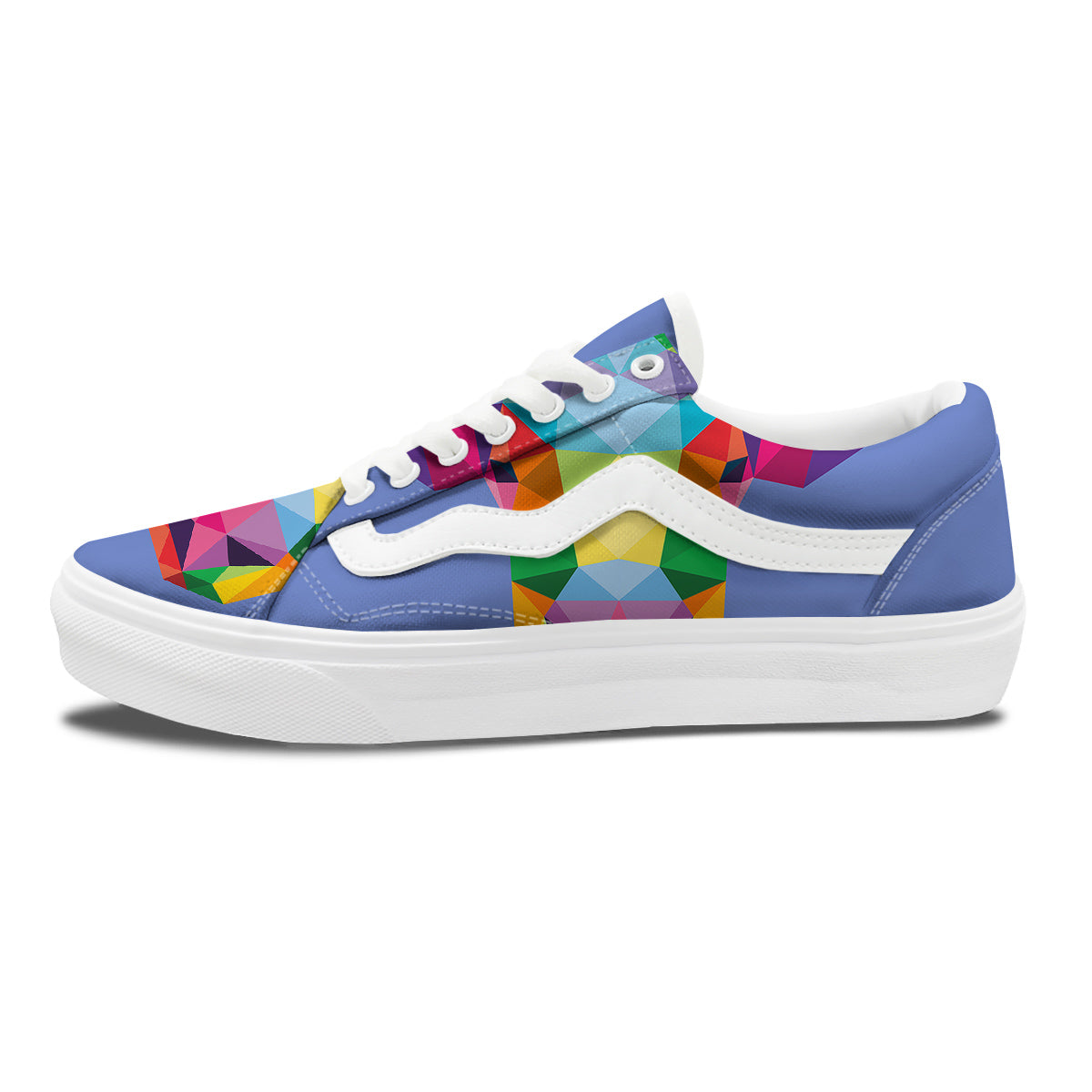 Cow Colorful Print Skate Shoes-grizzshop