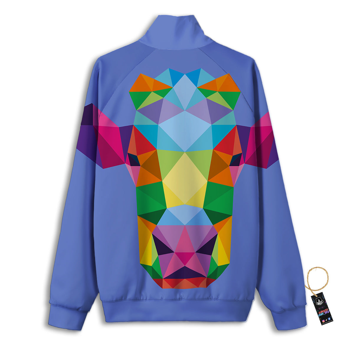 Cow Colorful Print Track Jacket-grizzshop