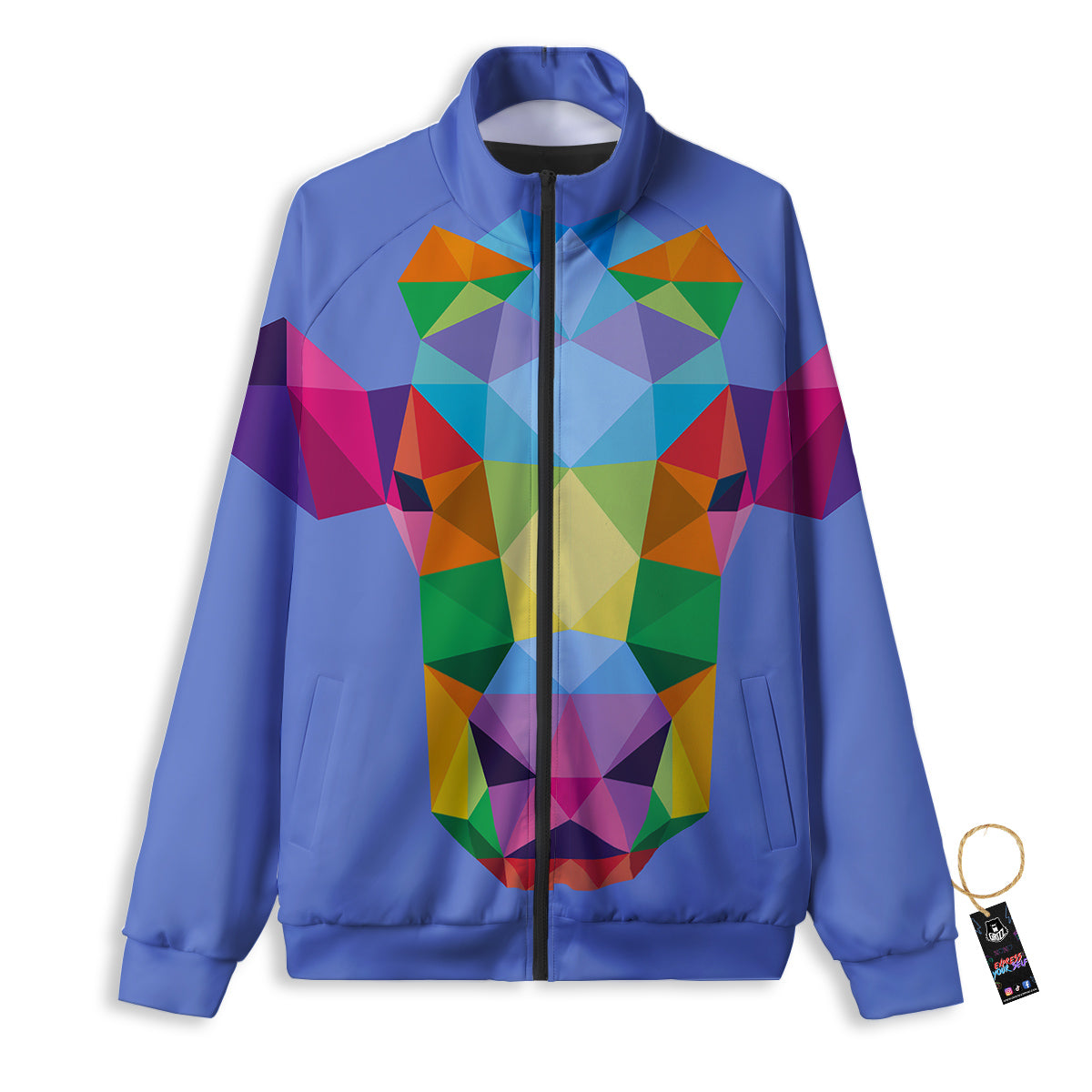 Cow Colorful Print Track Jacket-grizzshop