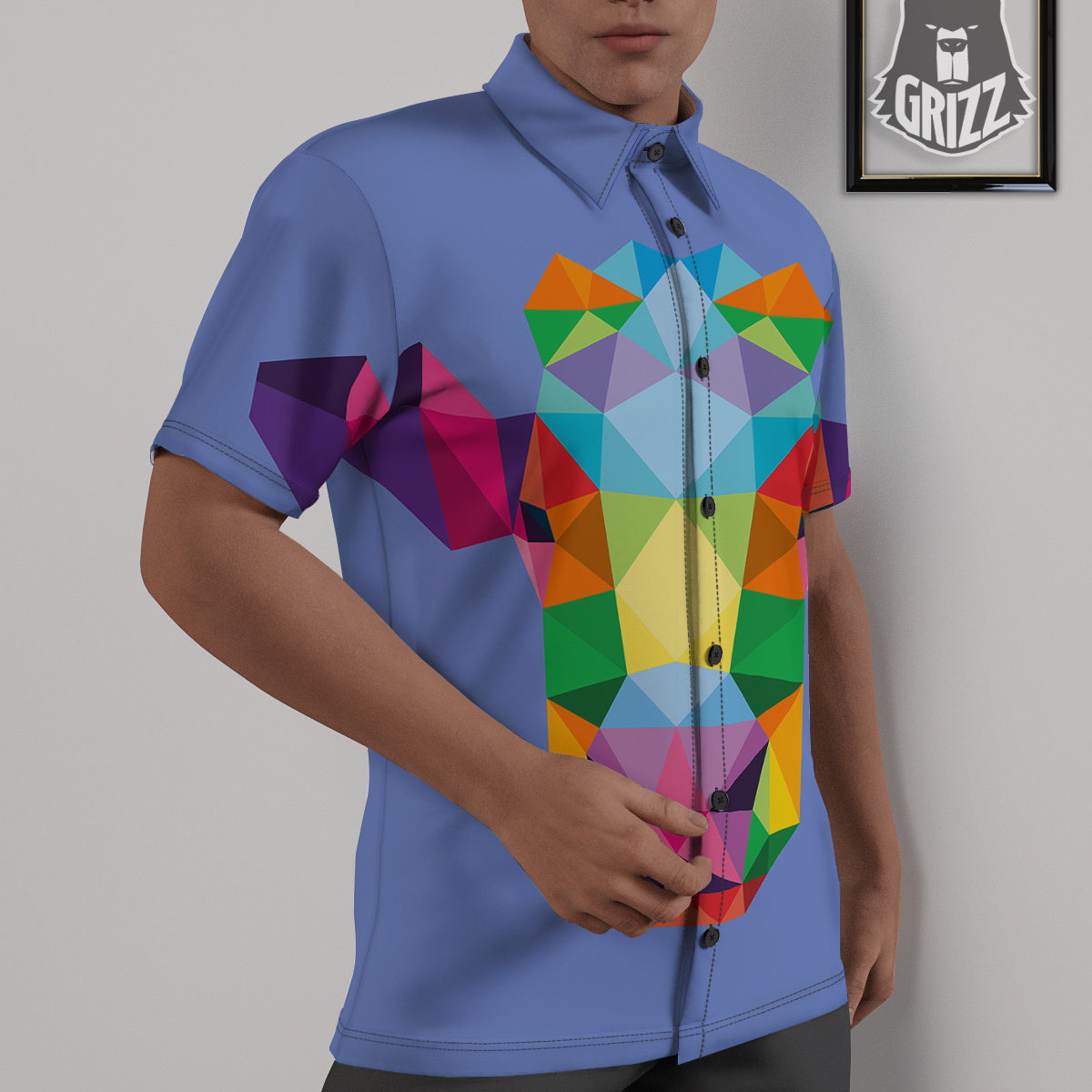 Cow Colorful Print Untucked Shirts-grizzshop
