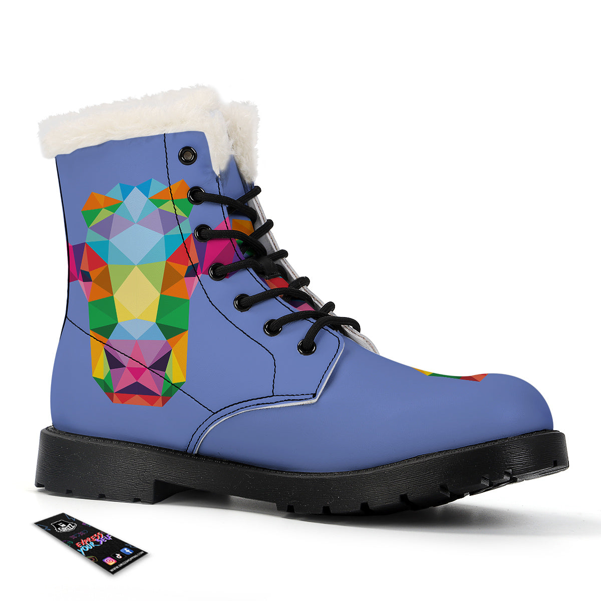 Cow Colorful Print Winter Boots-grizzshop