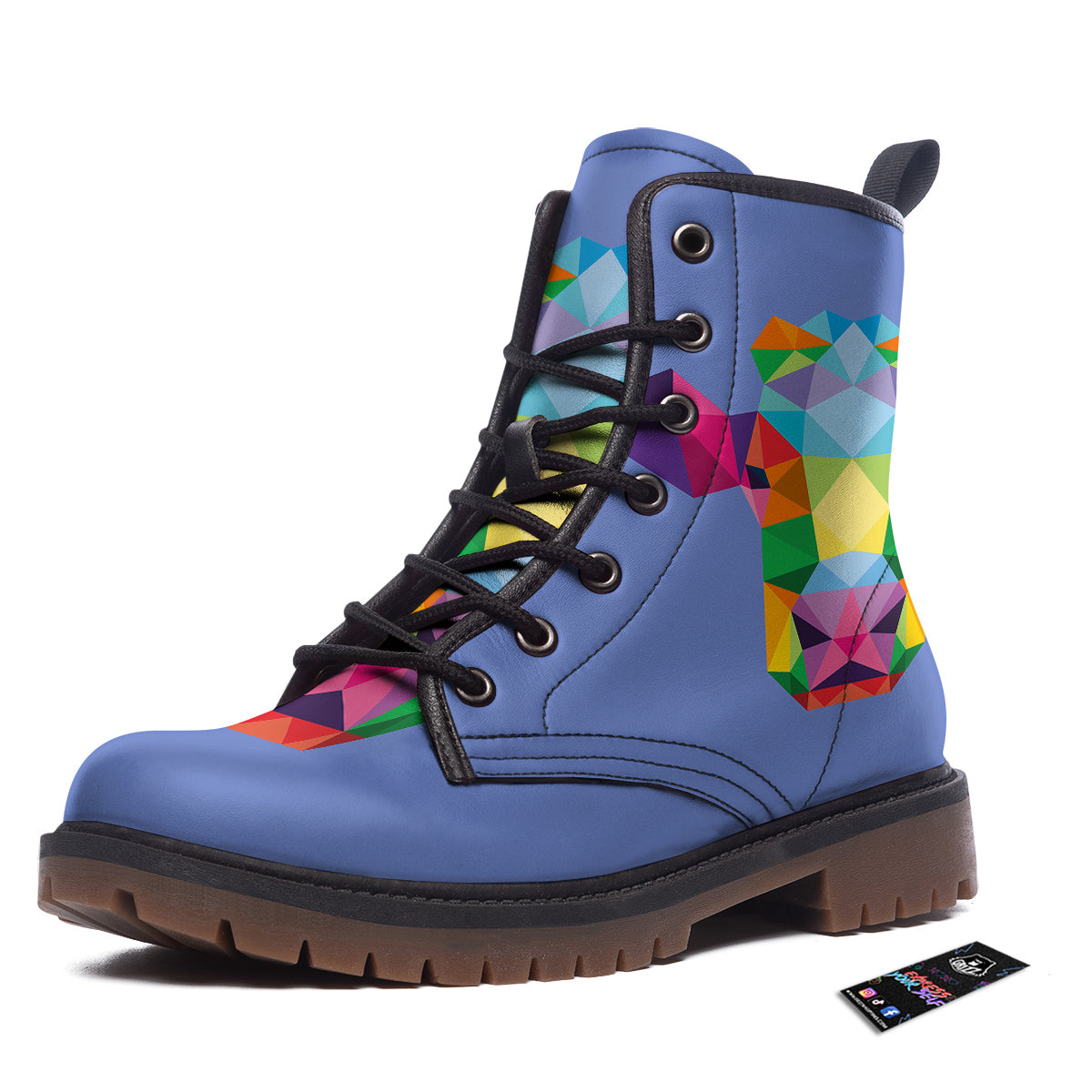 Cow Colorful Print Work Boots-grizzshop
