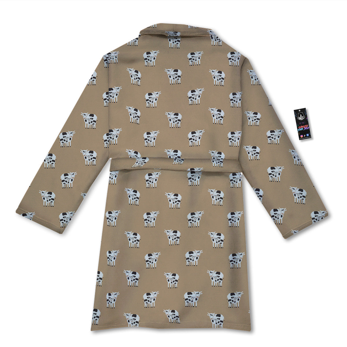 Cow Cute And Baby Cow Print Pattern Bathrobe-grizzshop