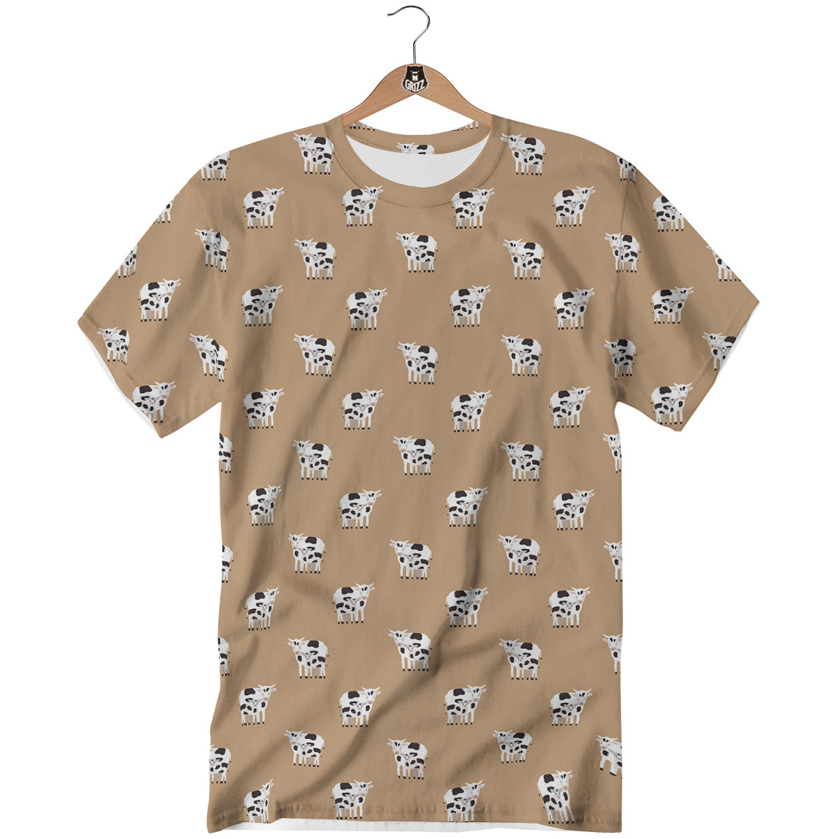 Cow Cute And Baby Cow Print Pattern T-Shirt-grizzshop