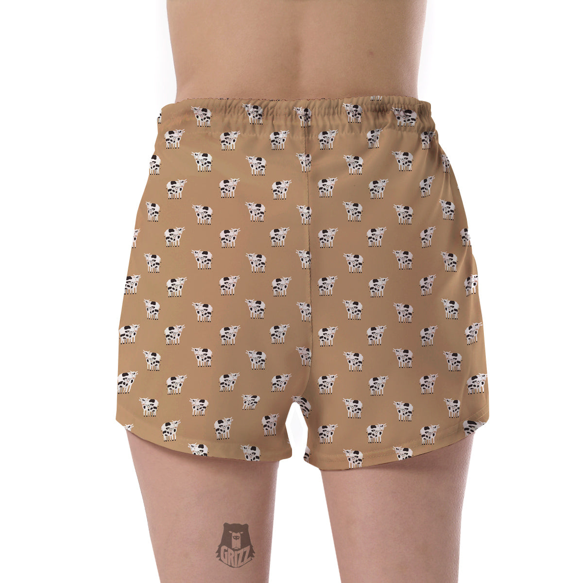 Cow Cute And Baby Cow Print Pattern Women's Shorts-grizzshop
