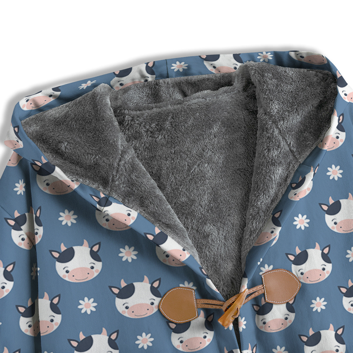 Cow Cute And Daisy Flower Print Pattern Men's Windbreaker Jacket-grizzshop