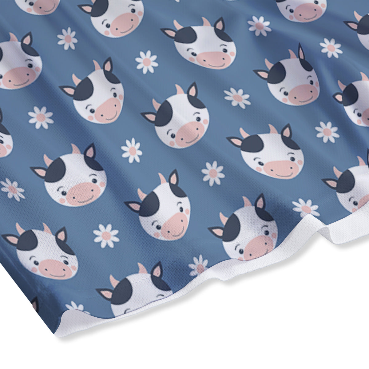 Cow Cute And Daisy Flower Print Pattern Mesh Shorts