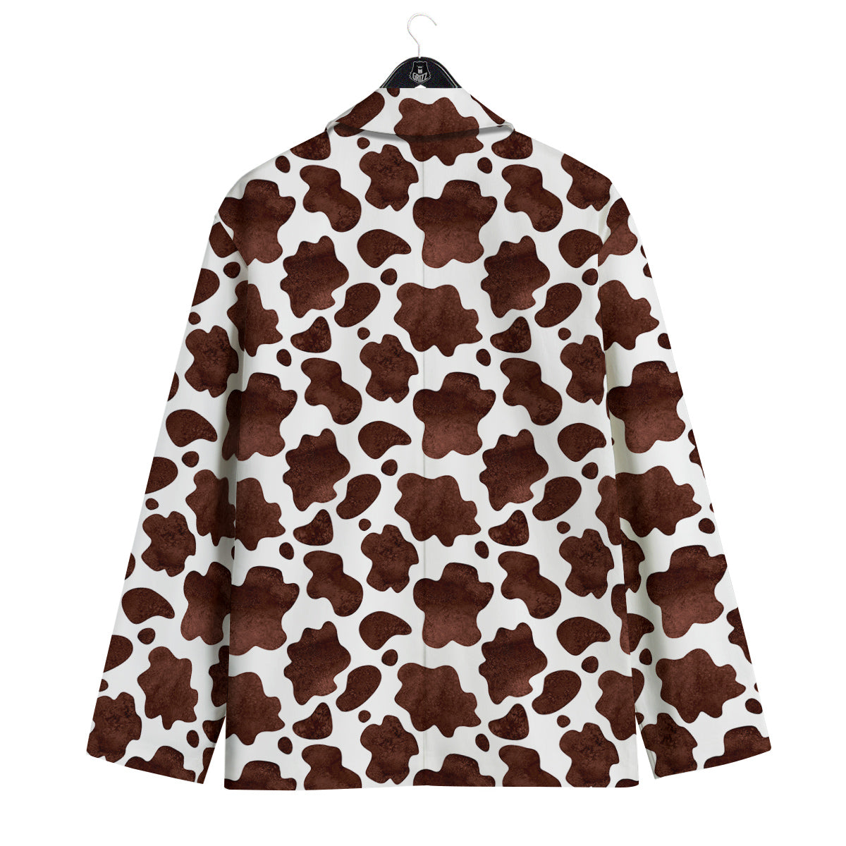 Cow Dark Brown Print Men's Sport Coat-grizzshop