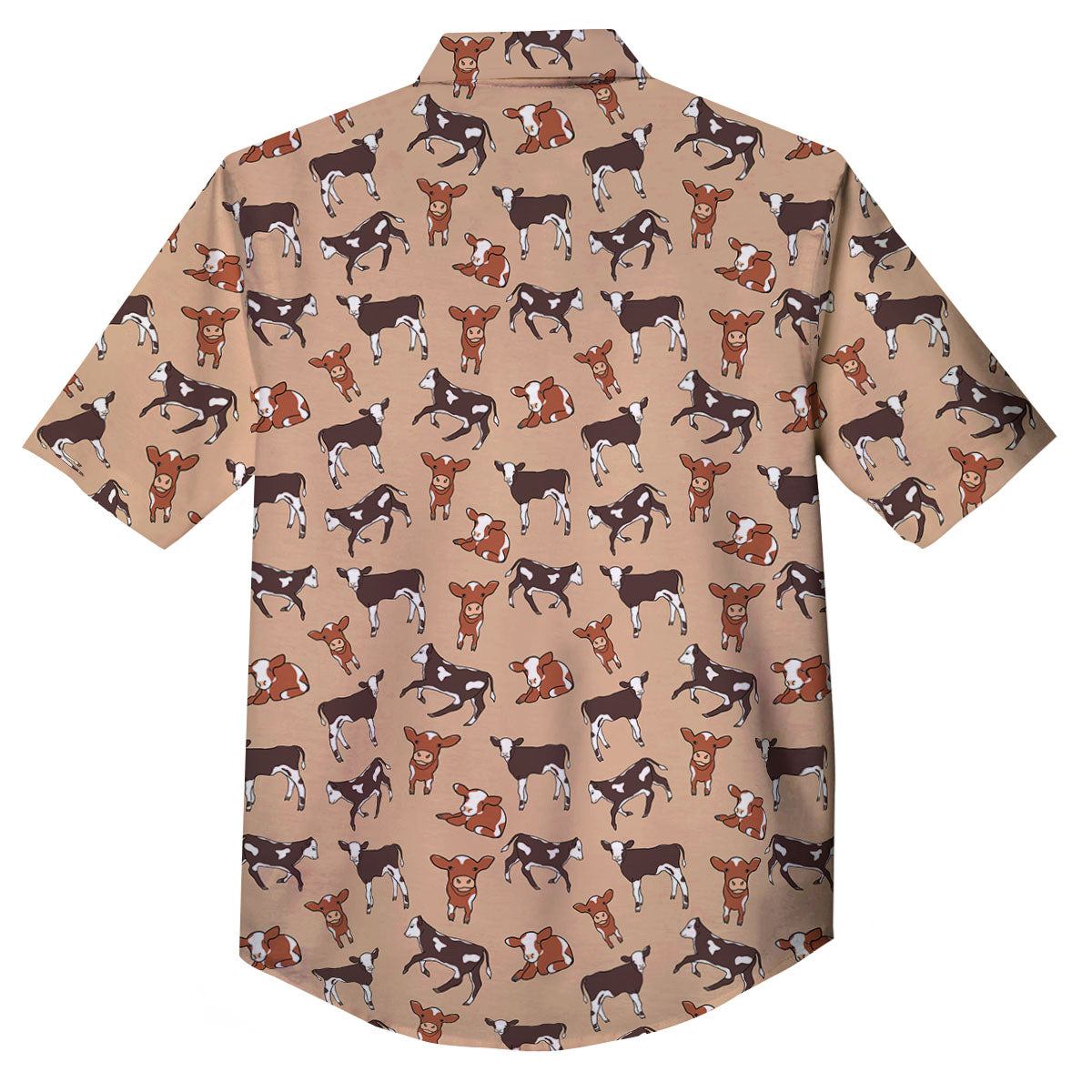 Cow Doodle Print Pattern Button Up Shirt-grizzshop
