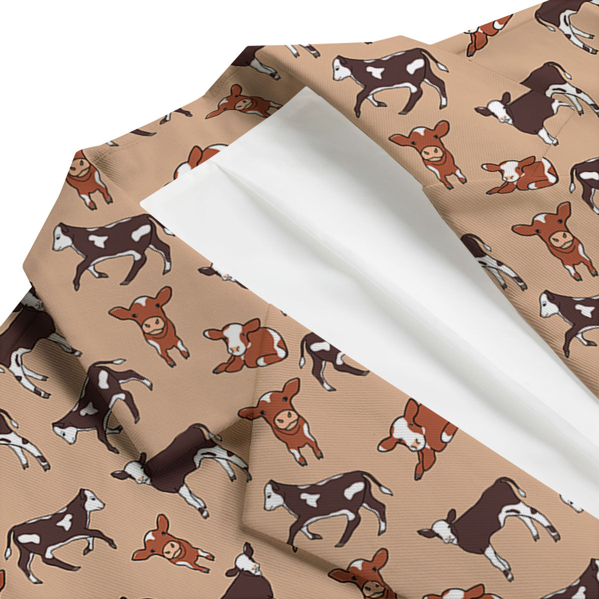 Cow Doodle Print Pattern Men's Blazer-grizzshop