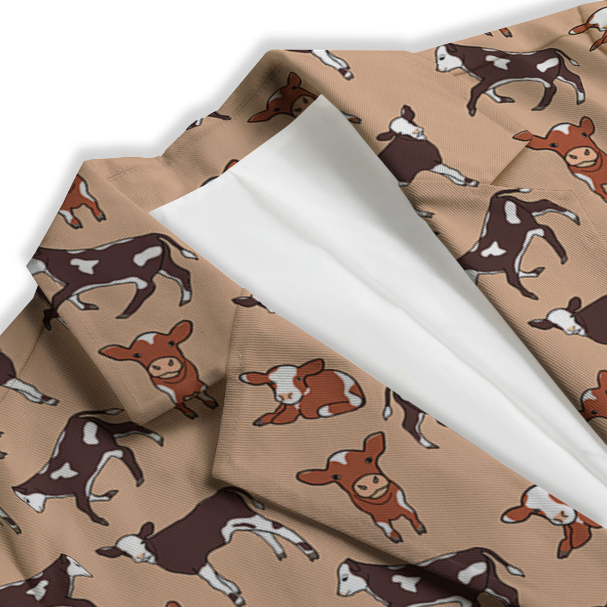 Cow Doodle Print Pattern Women's Blazer-grizzshop