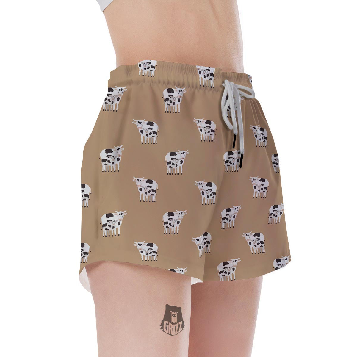 Cow Family Print Women's Shorts-grizzshop