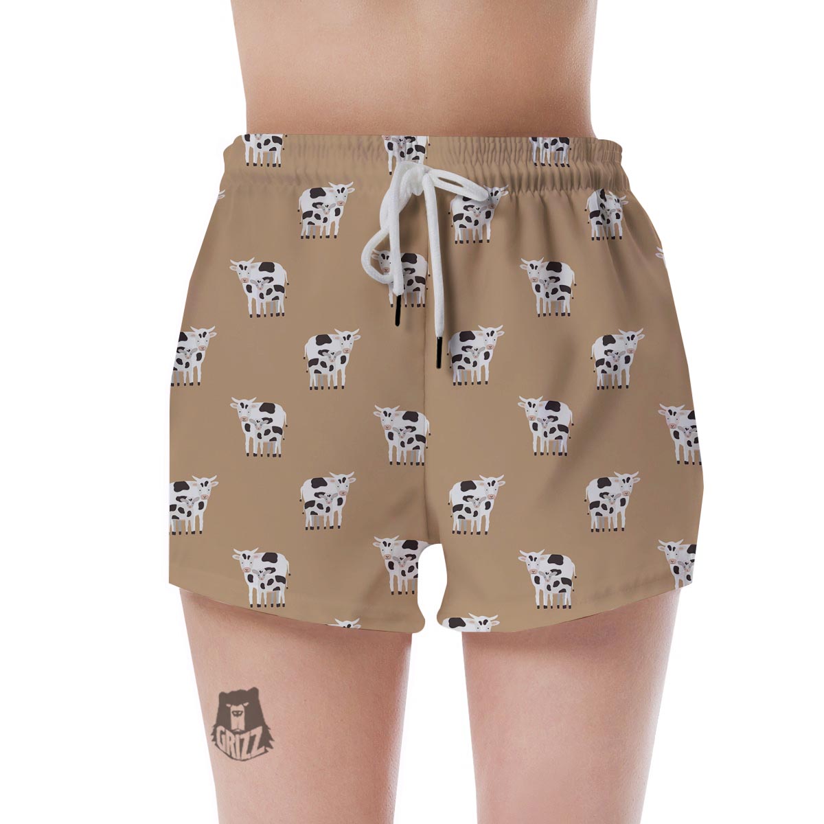 Cow Family Print Women's Shorts-grizzshop