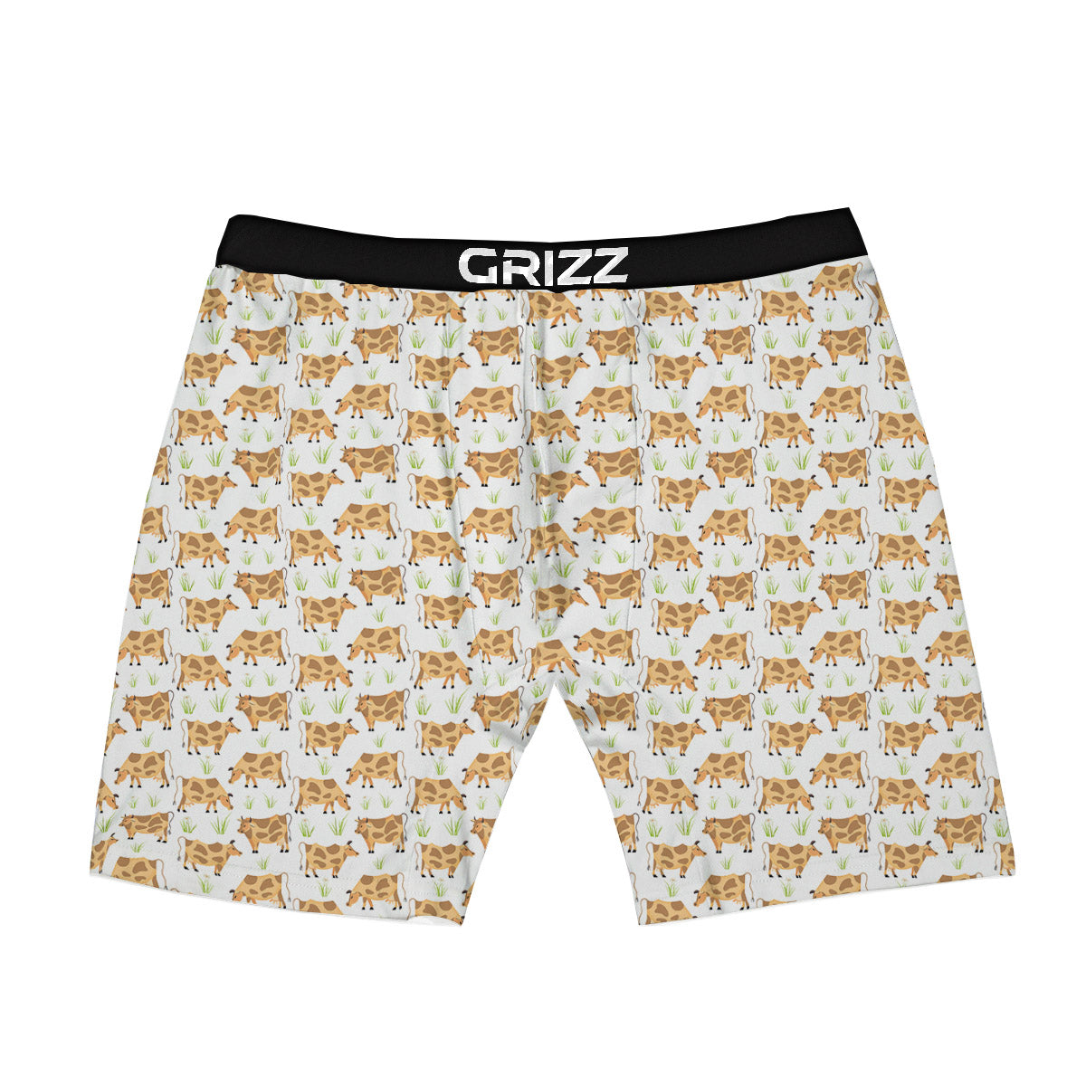 Cow Farm Cartoon Dairy Print Pattern Boxer Briefs-grizzshop