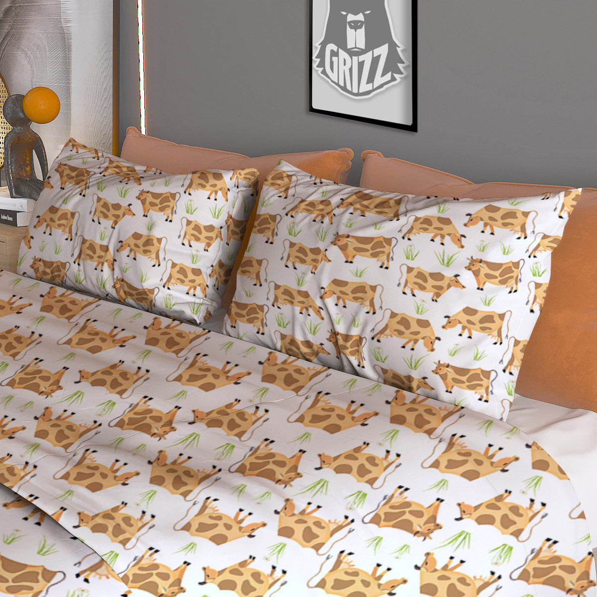 Dragonfly Spiritual Golden Print Duvet Cover Bedding Set