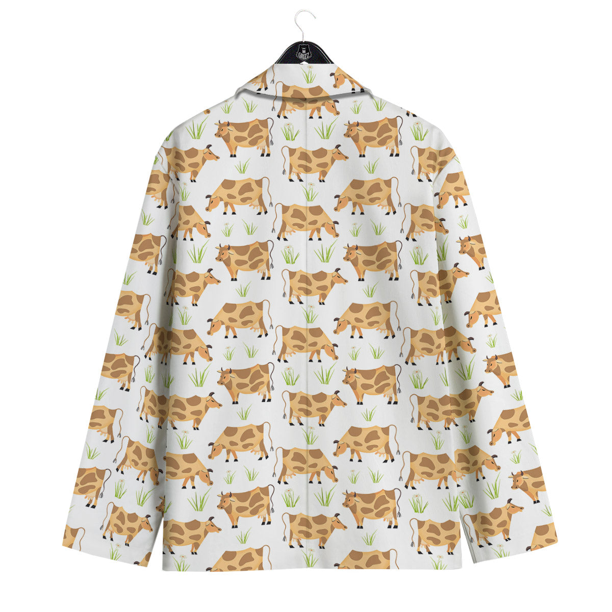 Cow Farm Cartoon Dairy Print Pattern Men's Sport Coat-grizzshop