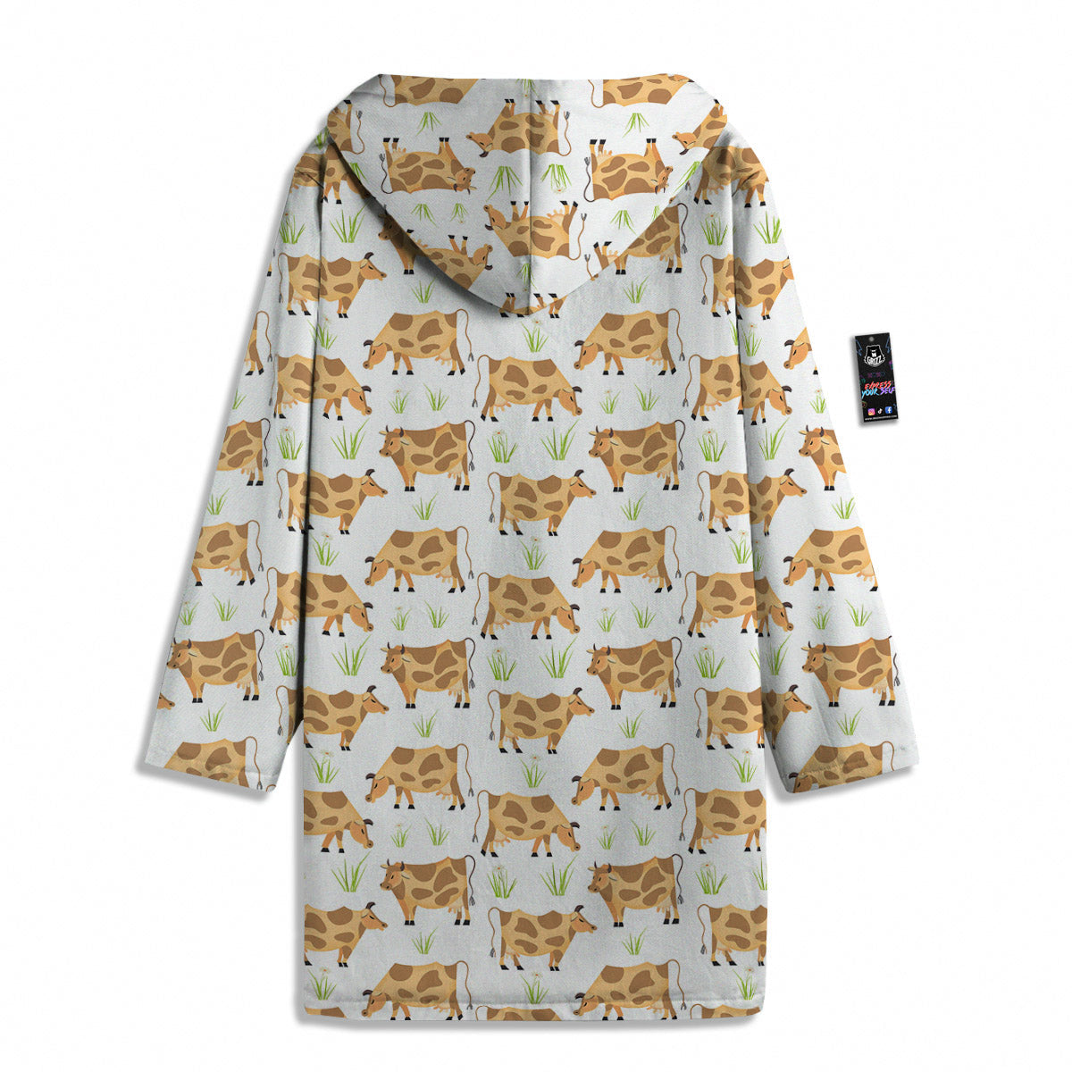 Cow Farm Cartoon Dairy Print Pattern Men's Windbreaker Jacket-grizzshop