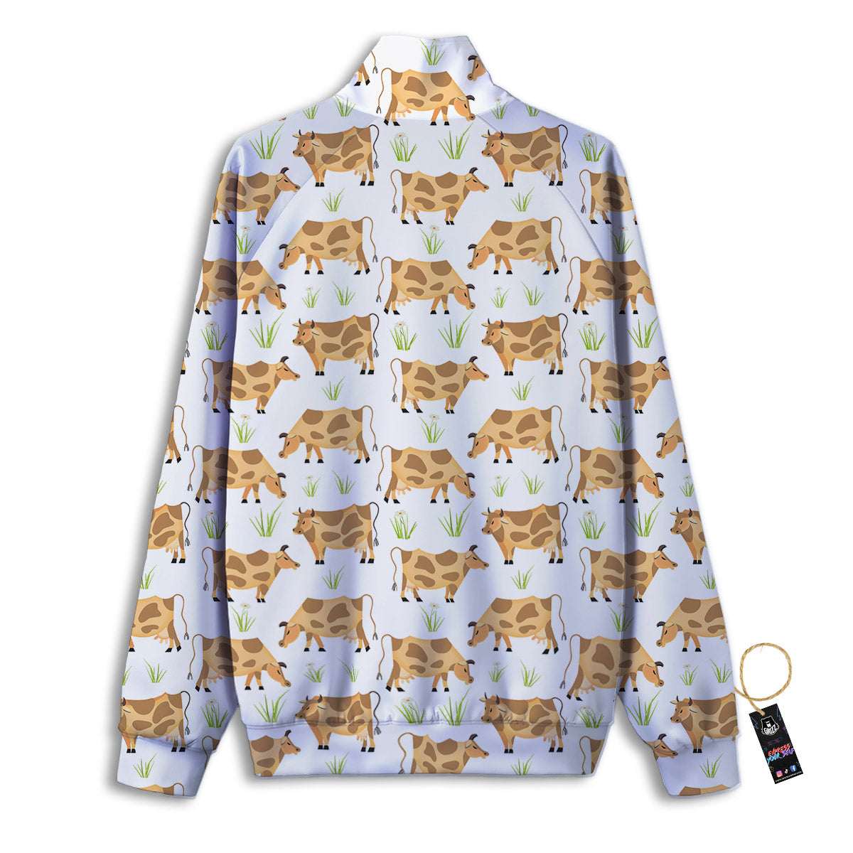 Cow Farm Cartoon Dairy Print Pattern Track Jacket-grizzshop