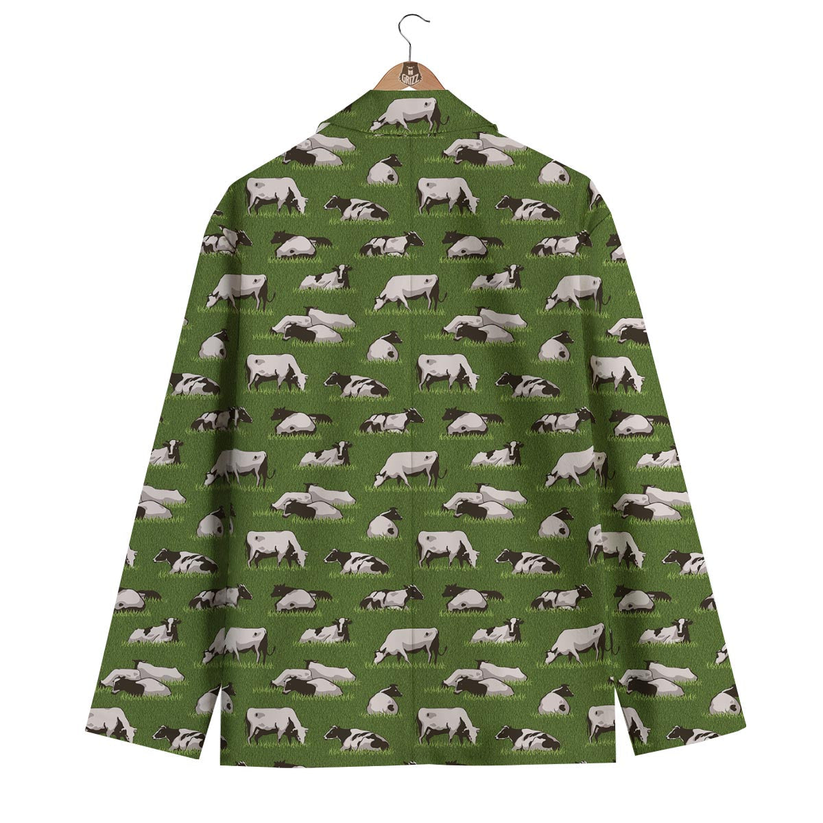 Cow Farm Pattern Print Men's Blazer-grizzshop
