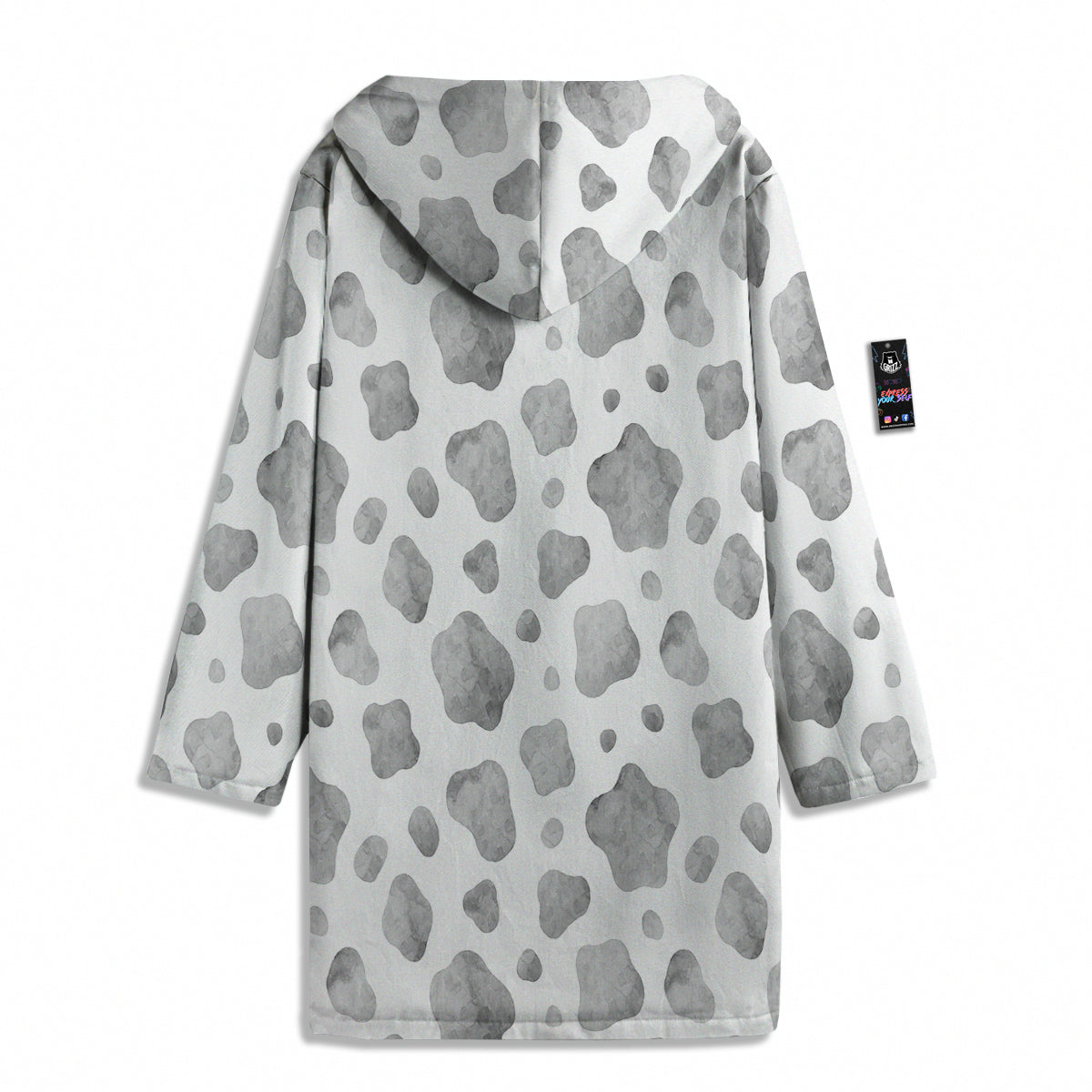 Cow Grey And White Print Pattern Men's Windbreaker Jacket-grizzshop