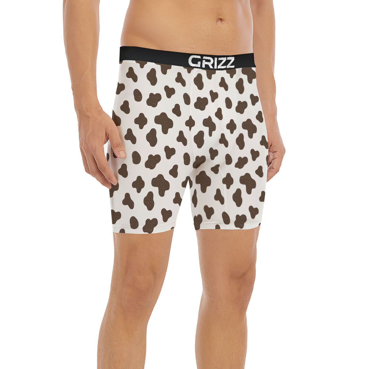 Cow Milk And Chocolate Print Boxer Briefs-grizzshop