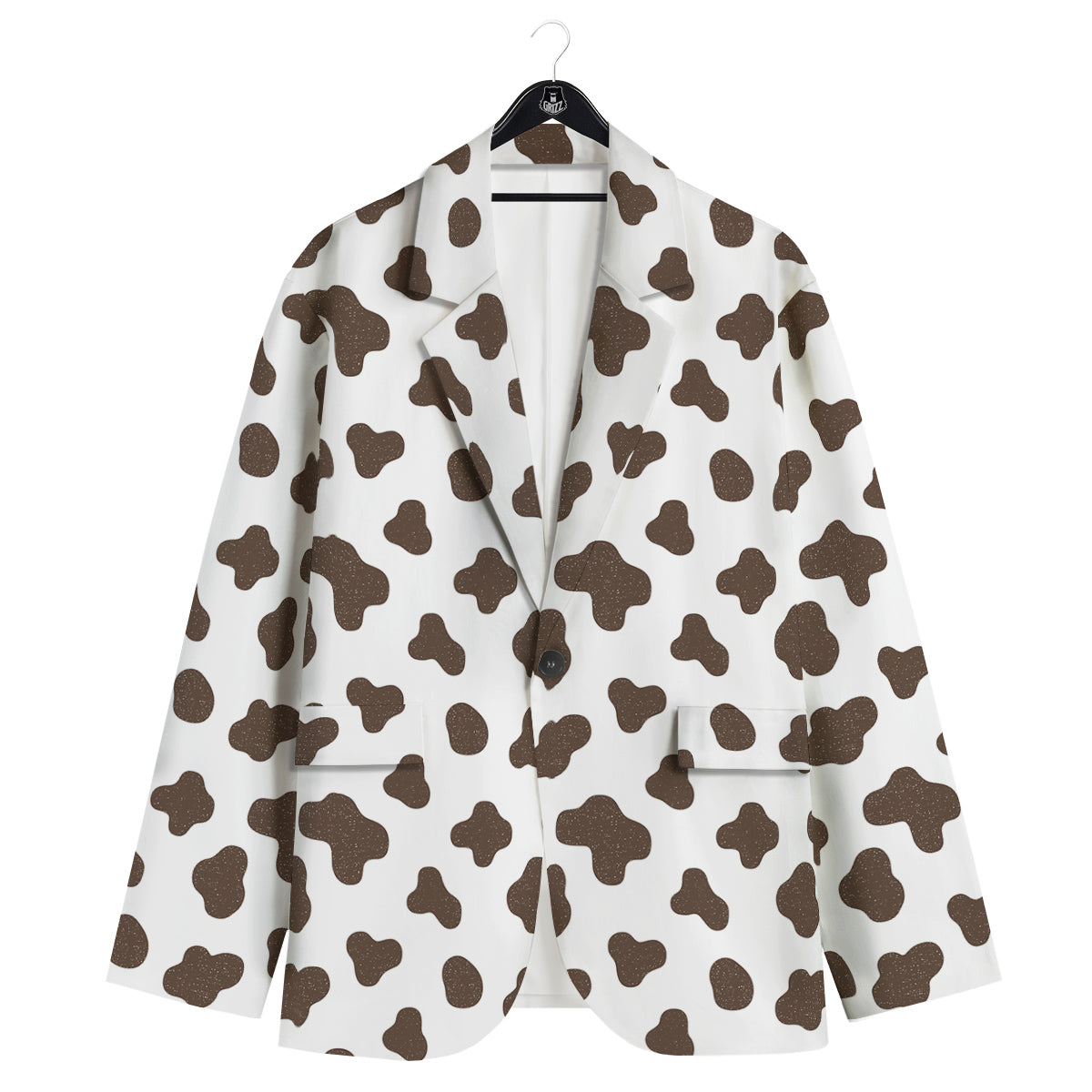 Cow Milk And Chocolate Print Men's Sport Coat-grizzshop