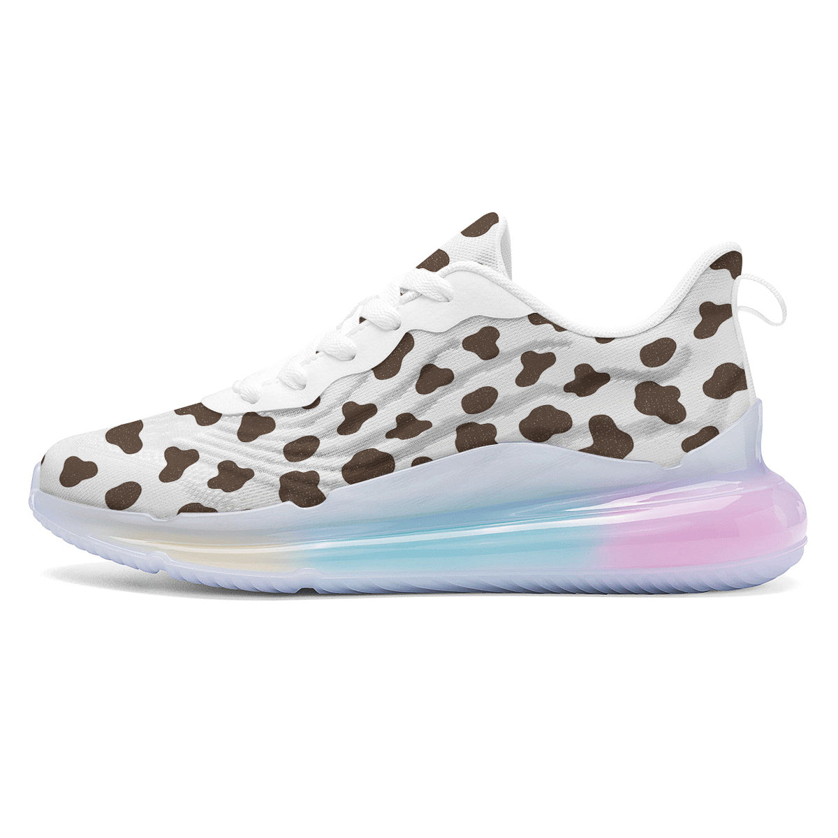 Cow Milk And Chocolate Print Running Sneakers-grizzshop