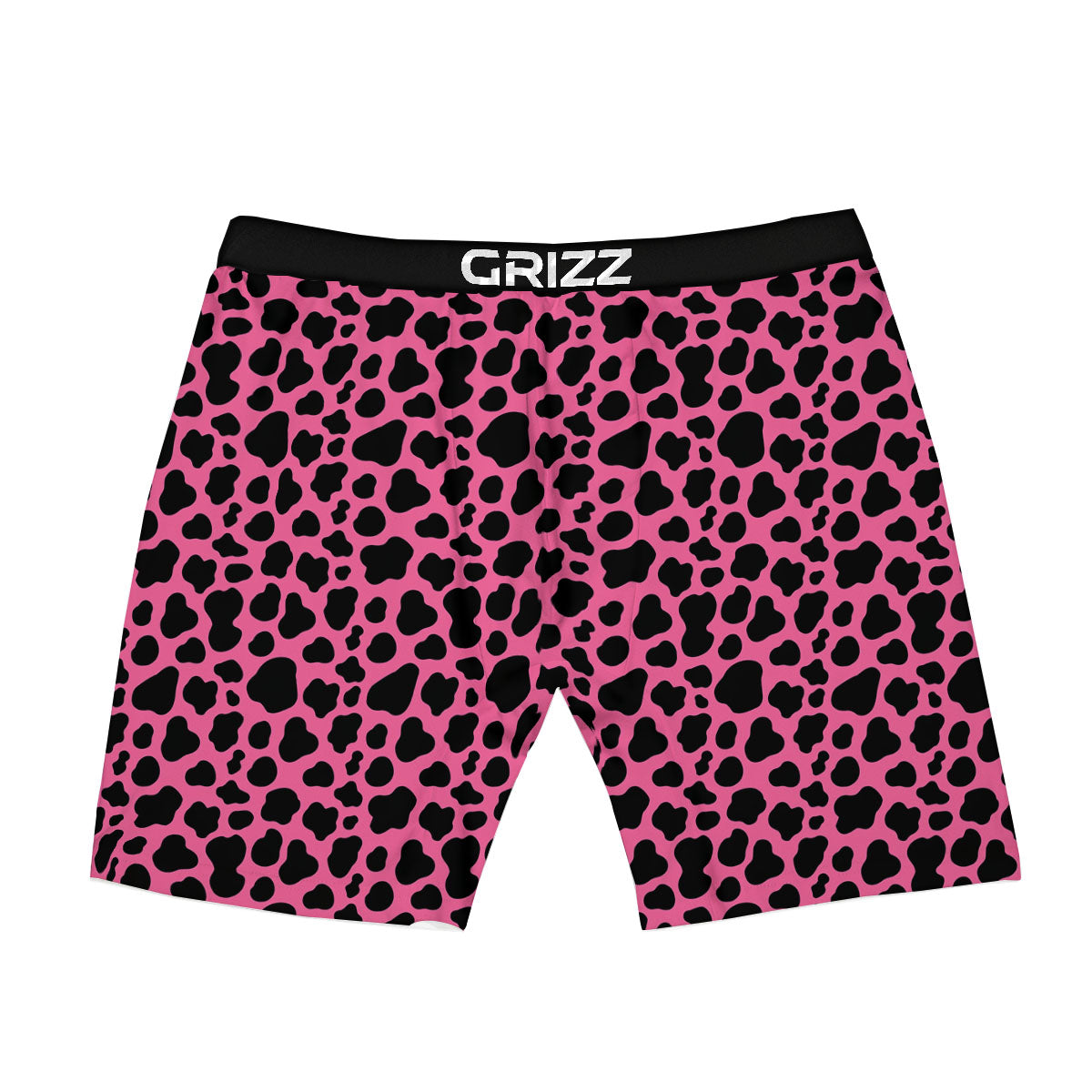 Cow Pink And Black Print Boxer Briefs-grizzshop