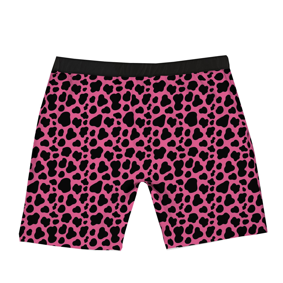 Cow Pink And Black Print Boxer Briefs-grizzshop