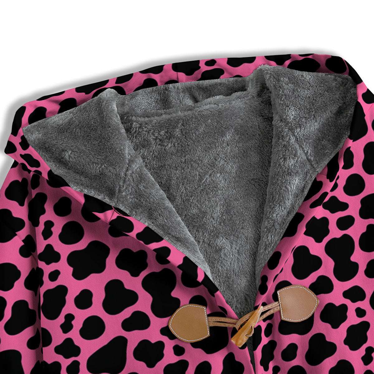 Cow Pink And Black Print Men's Windbreaker Jacket-grizzshop